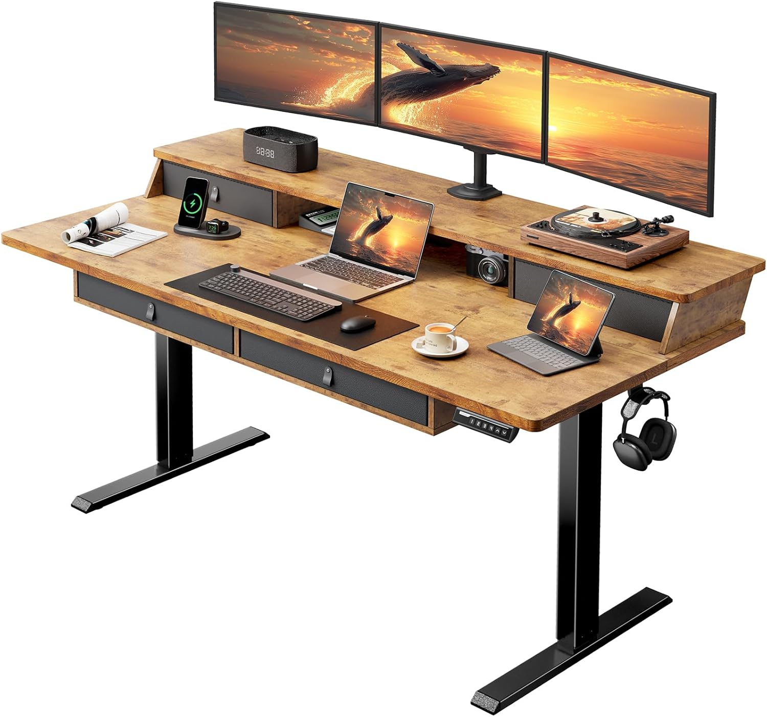 ErGear Electric Standing Desk with Drawers